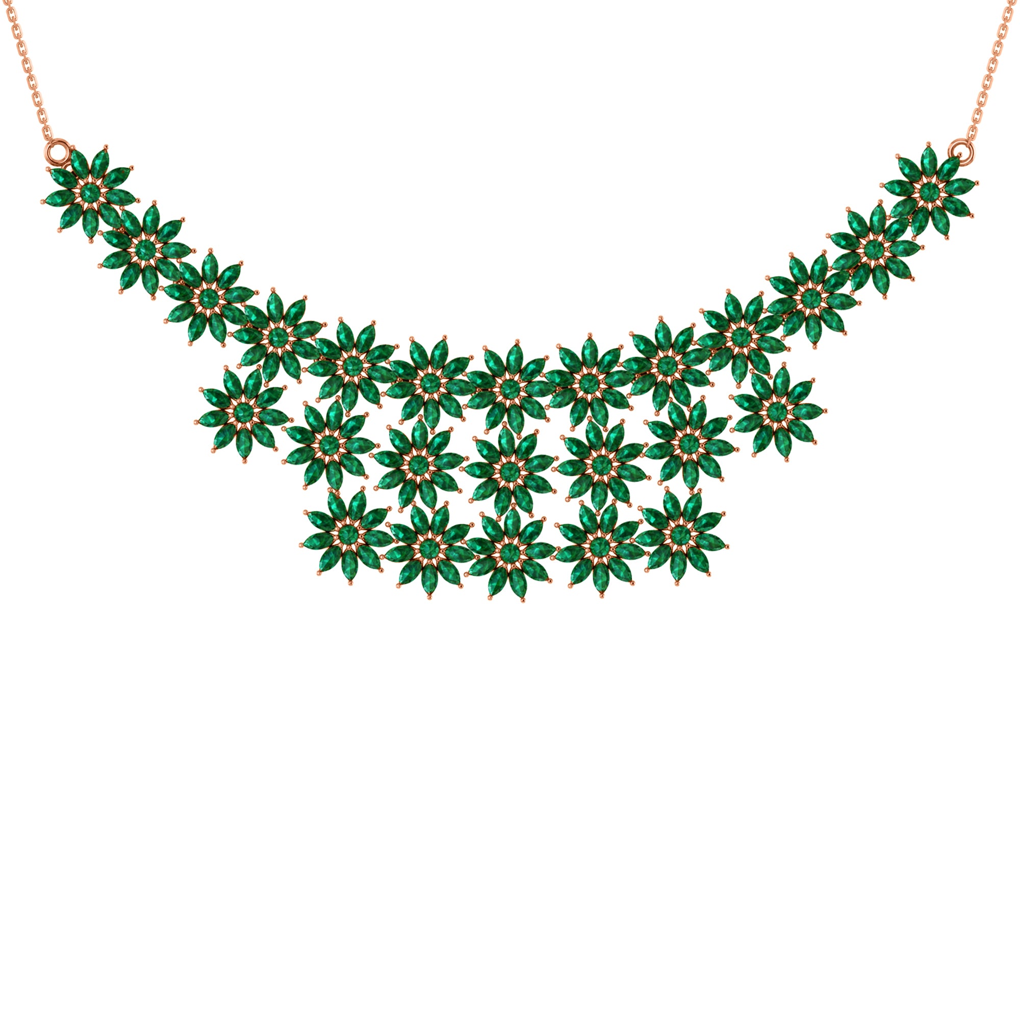 Collana affascinante con moissanite RKC 24,00 CT Argento 925 placcato oro rosa 14k Peso del prodotto 18,00 GM