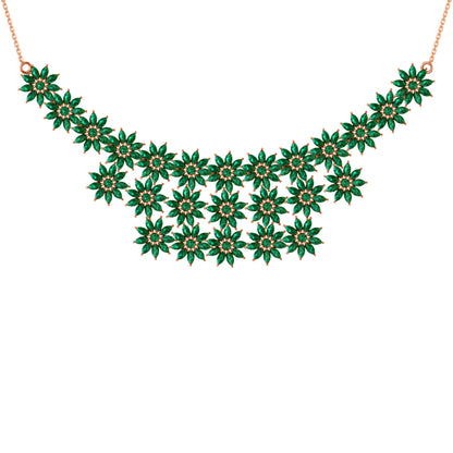 Collana affascinante con moissanite RKC 24,00 CT Argento 925 placcato oro rosa 14k Peso del prodotto 18,00 GM