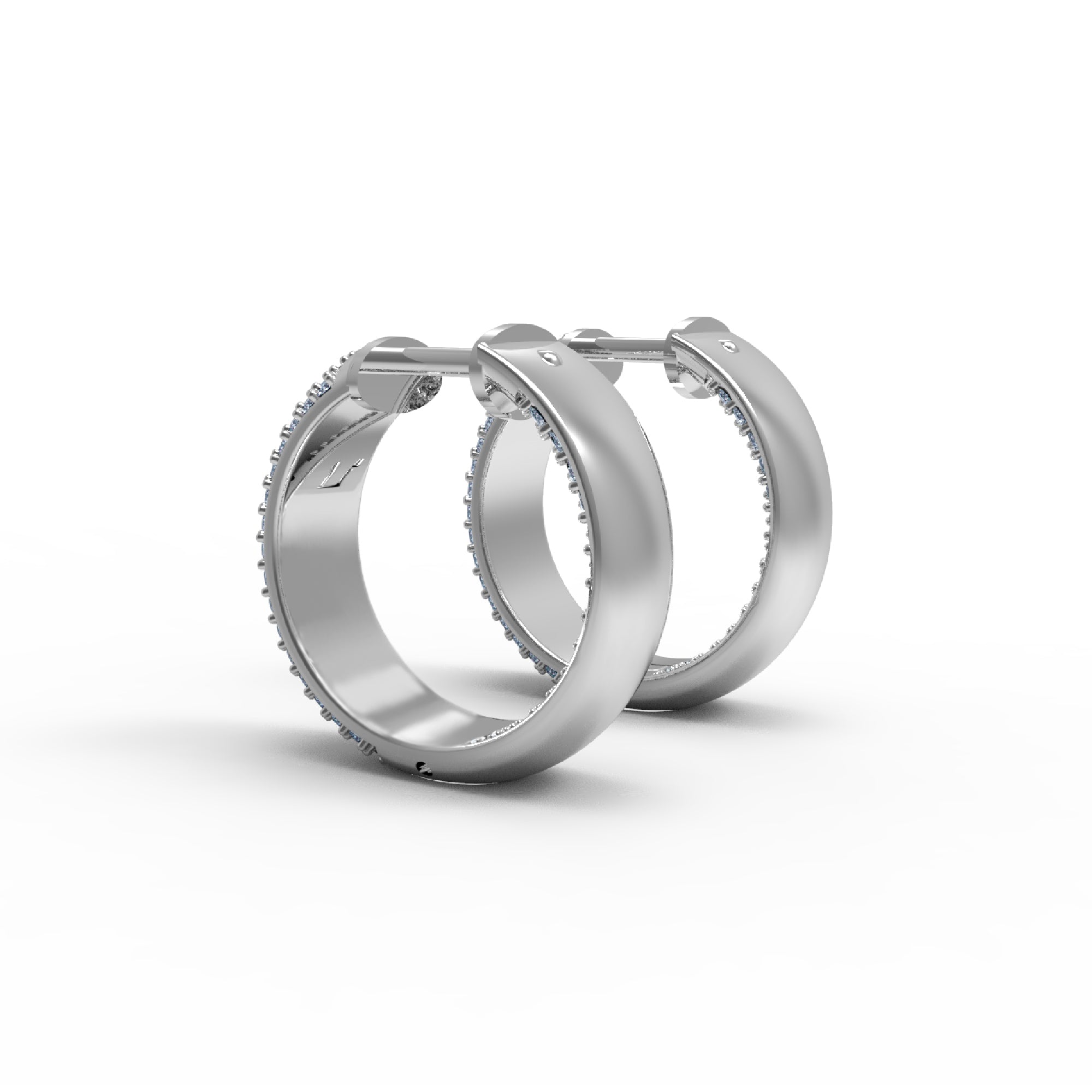 RKC Clip-on-Ohrring aus 925er-Sterlingsilber für Damen, 14-karätige Rose über Produktgewicht, Höhe 18,00 mm