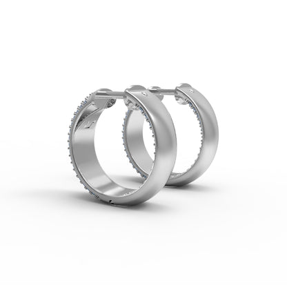 RKC Clip-on-Ohrring aus 925er-Sterlingsilber für Damen, 14-karätige Rose über Produktgewicht, Höhe 18,00 mm