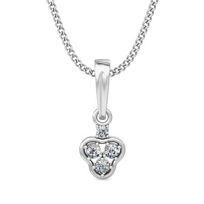 Mini regalo in argento sterling RKC 925, pendente in moissanite da 0,04 ct, placcato in oro giallo 14 carati, peso 2,5 g, altezza 13 mm