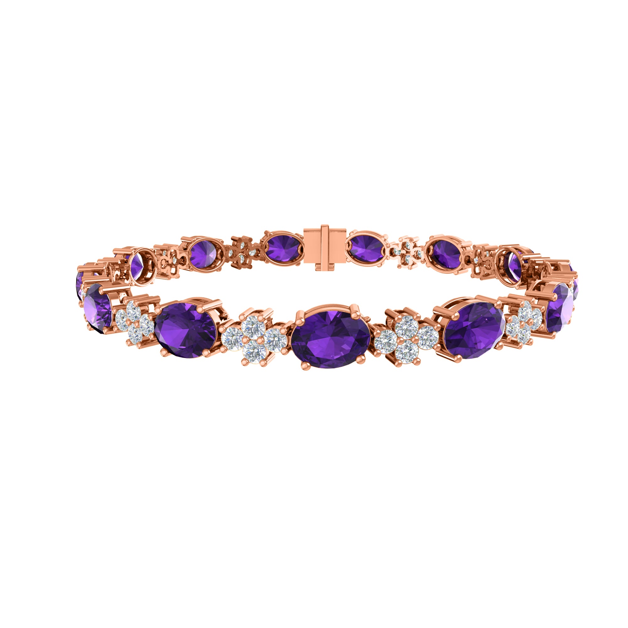 RKC 925 Sterling Silwer 19.37 CT Moissanite vir Vroue-armband 14K Geelvergulde Gewig 14.00 GM