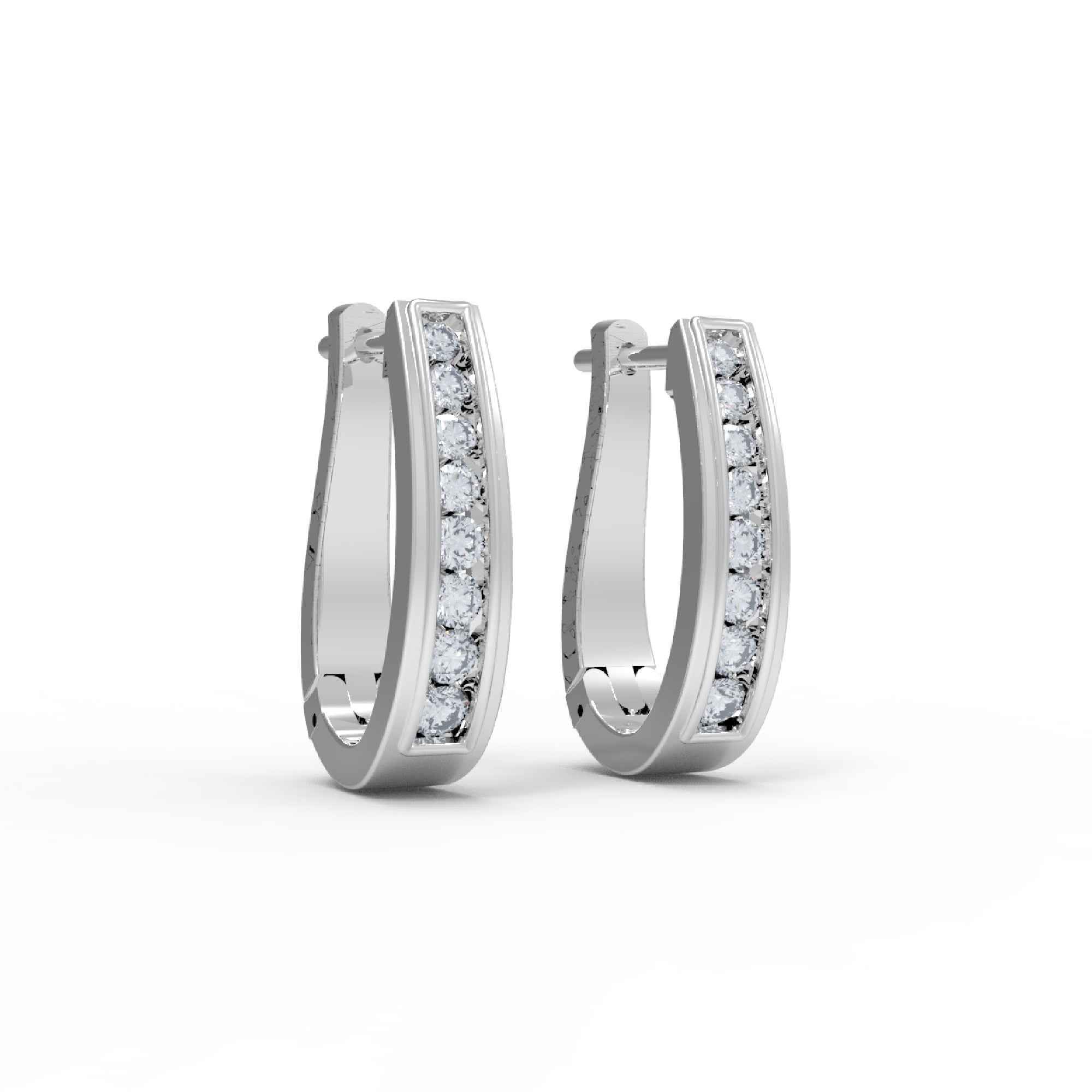 Orecchino da donna da indossare ogni giorno in argento sterling RKC 925 con rosa 14k sopra il prodotto Peso 5,80 GM Altezza 20,00 MM