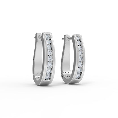 Orecchino da donna da indossare ogni giorno in argento sterling RKC 925 con rosa 14k sopra il prodotto Peso 5,80 GM Altezza 20,00 MM