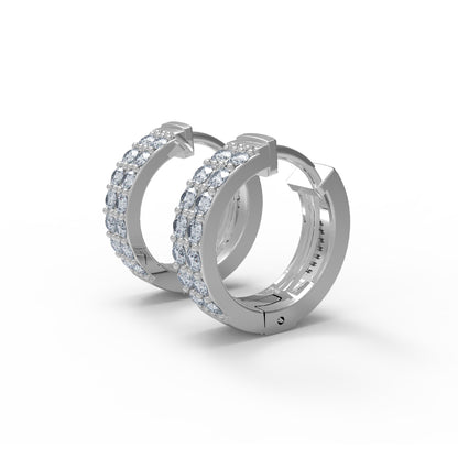 RKC 925 Sterling Silber Clip-On Hoop & Huggies Damen-Ohrring, 14 Karat Gelb, Gesamtgewicht 4,50 GM, Höhe 16,00 mm