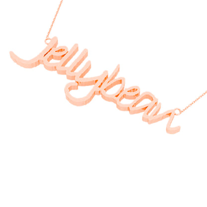 RKC Weight 5.5 gm Initial Name Pendant Necklace 14k Yellow Gold Plated 925 Silver