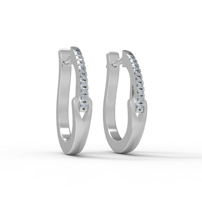 RKC 925 Sterling Silber Creolen-Ohrring für Damen, 14 Karat Gelb, Gesamtgewicht: 3,40 GM, Höhe: 19,00 mm