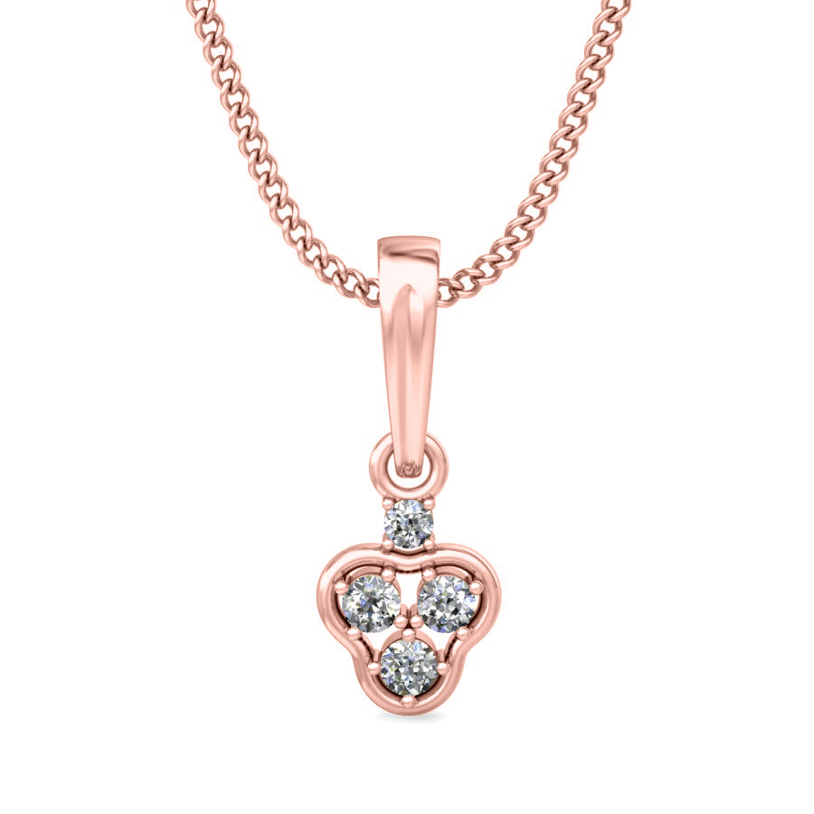 Mini regalo in argento sterling RKC 925, pendente in moissanite da 0,04 ct, placcato in oro giallo 14 carati, peso 2,5 g, altezza 13 mm