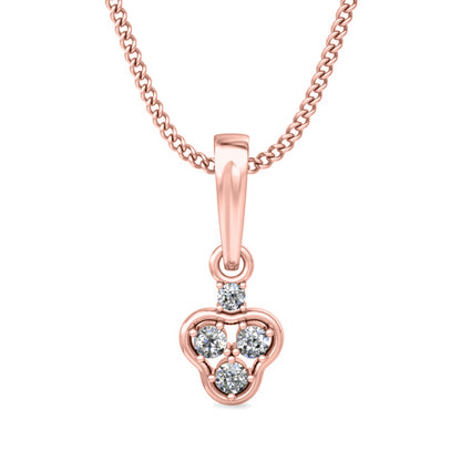 Mini regalo in argento sterling RKC 925, pendente in moissanite da 0,04 ct, placcato in oro giallo 14 carati, peso 2,5 g, altezza 13 mm