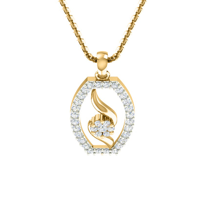RKC 925 Silber Golden Gesamtgewicht 0,89 ct Moissanit Anhänger Gewicht 3,50 gm und Gewicht Ohrring 2,00 gm Set mit 14K Gelbgold plattiert