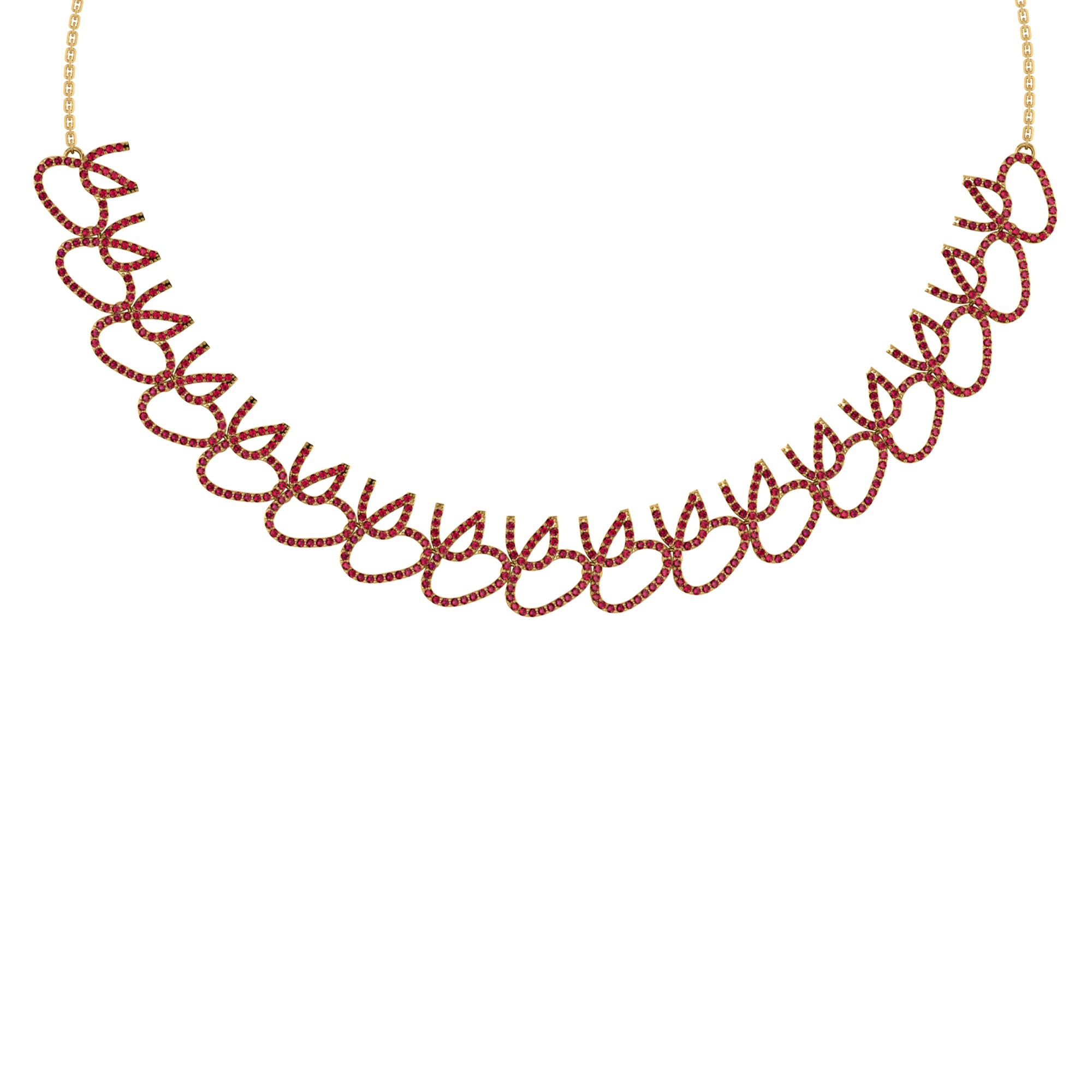 Charmante RKC 5,8 CT Moissanit-Halskette, 925er Silber, 14 Karat Gelbgold plattiert, Produktgewicht: 18,00 GM, Höhe: 15,00 mm