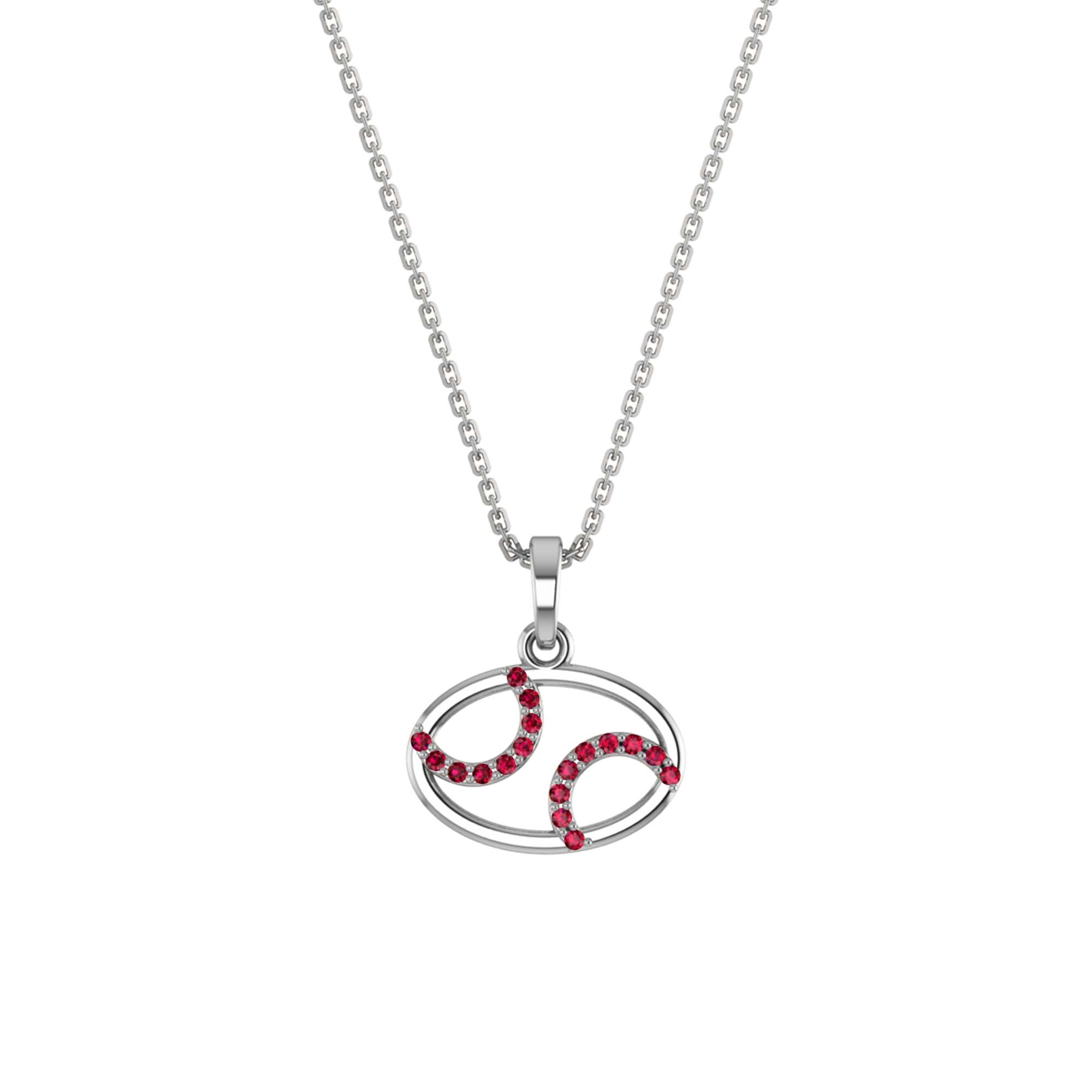 RKC Rose Gold Oval Shape Charming Pendant With Chain
