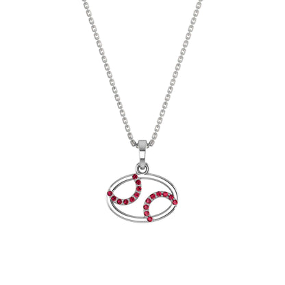 RKC Rose Gold Oval Shape Charming Pendant With Chain