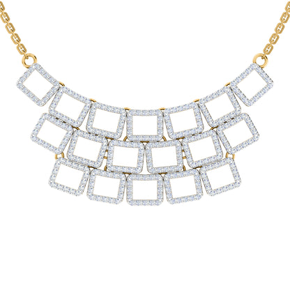 RKC 2,6 CT Moissanit-Halskette, 925er Silber, 14 Karat Gelbgold plattiert, Produktgewicht: 8,00 GM, Höhe: 20,00 mm