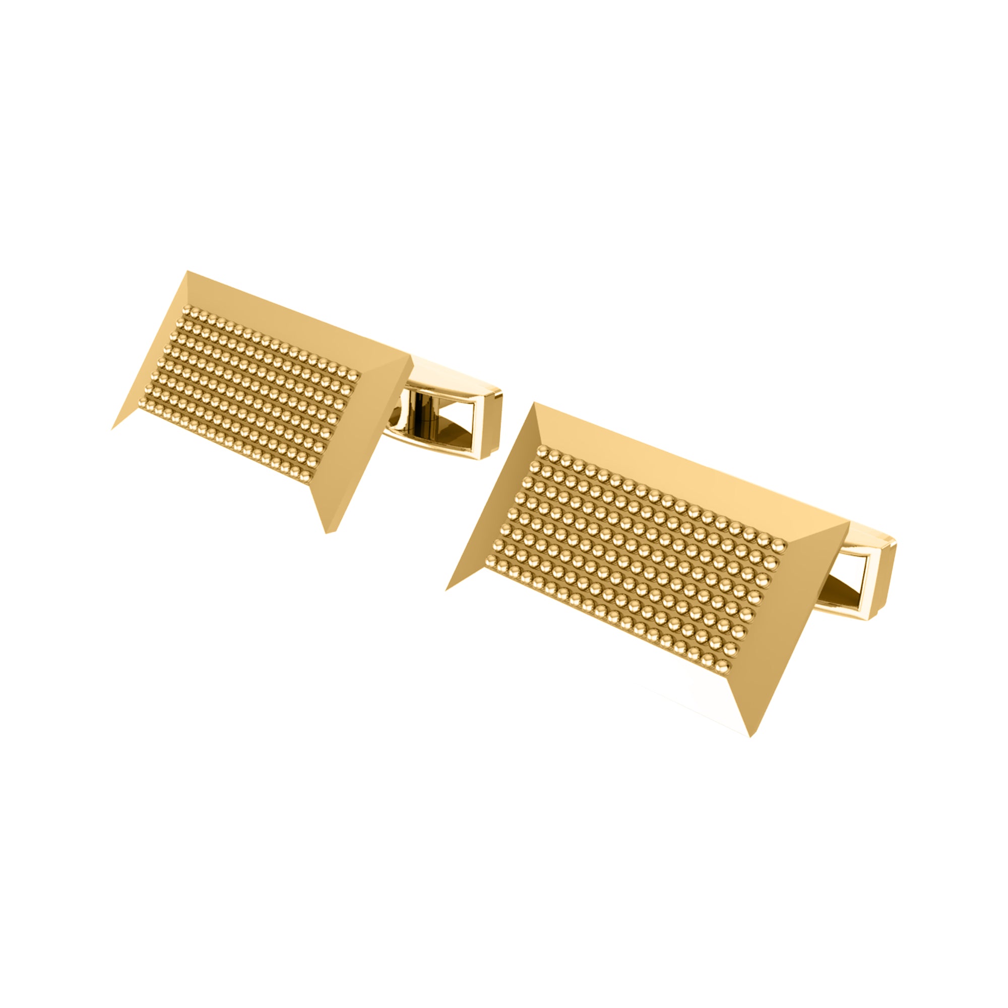 RKC Manschettenknöpfe und Brosche aus 925er Sterlingsilber, 14 Karat Weißgold vergoldet, Produktgewicht: 4,70 g
