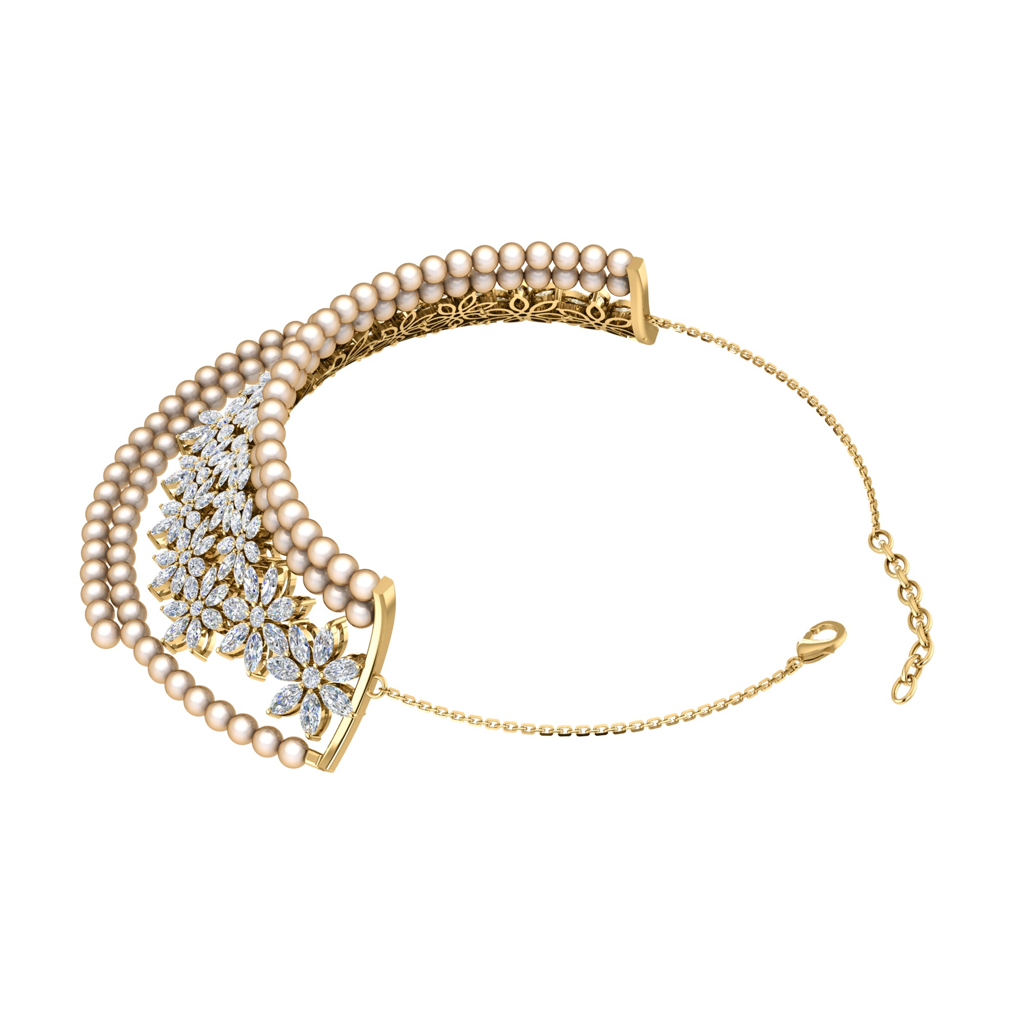 Collana affascinante con moissanite RKC 27,00 CT Argento 925 placcato oro giallo 14k Peso del prodotto 25,00 GM