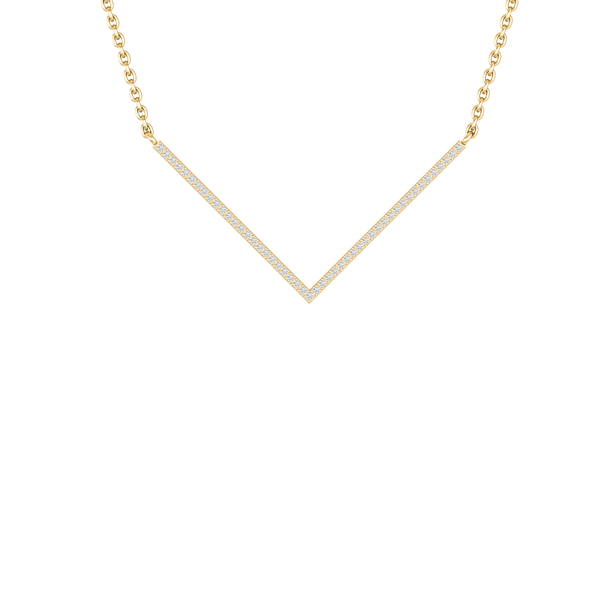 RKC 0,4 CT Moissanit Charm Halskette 925 Silber 14k Roségold vergoldet Produktgewicht 3,5 GM Höhe 24,00 MM