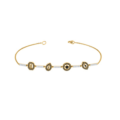 RKC Damenarmband aus 925er-Sterlingsilber, 1,16 Karat, 14 Karat Weißgold vergoldet, Gewicht 5,20 g, Höhe 81,30 mm