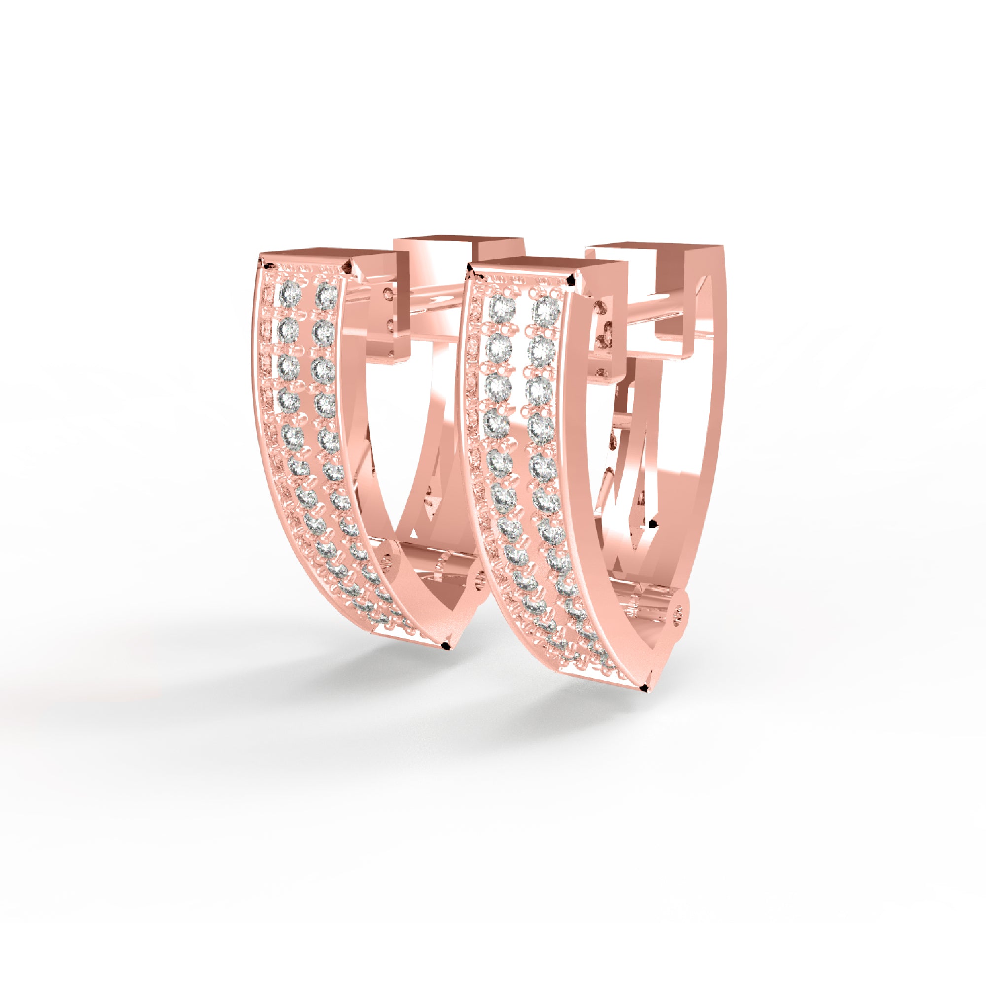 RKC 925 Sterling Silber Clip-on Creolen-Ohrring für Damen, 14 Karat Gelb, Produktgewicht: 4,00 GM, Höhe: 15,50 mm