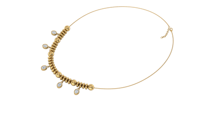 Collana affascinante con moissanite in carati RKC da 10 ct, argento 925, placcato in oro rosa 14k, peso del prodotto 7,00 GM