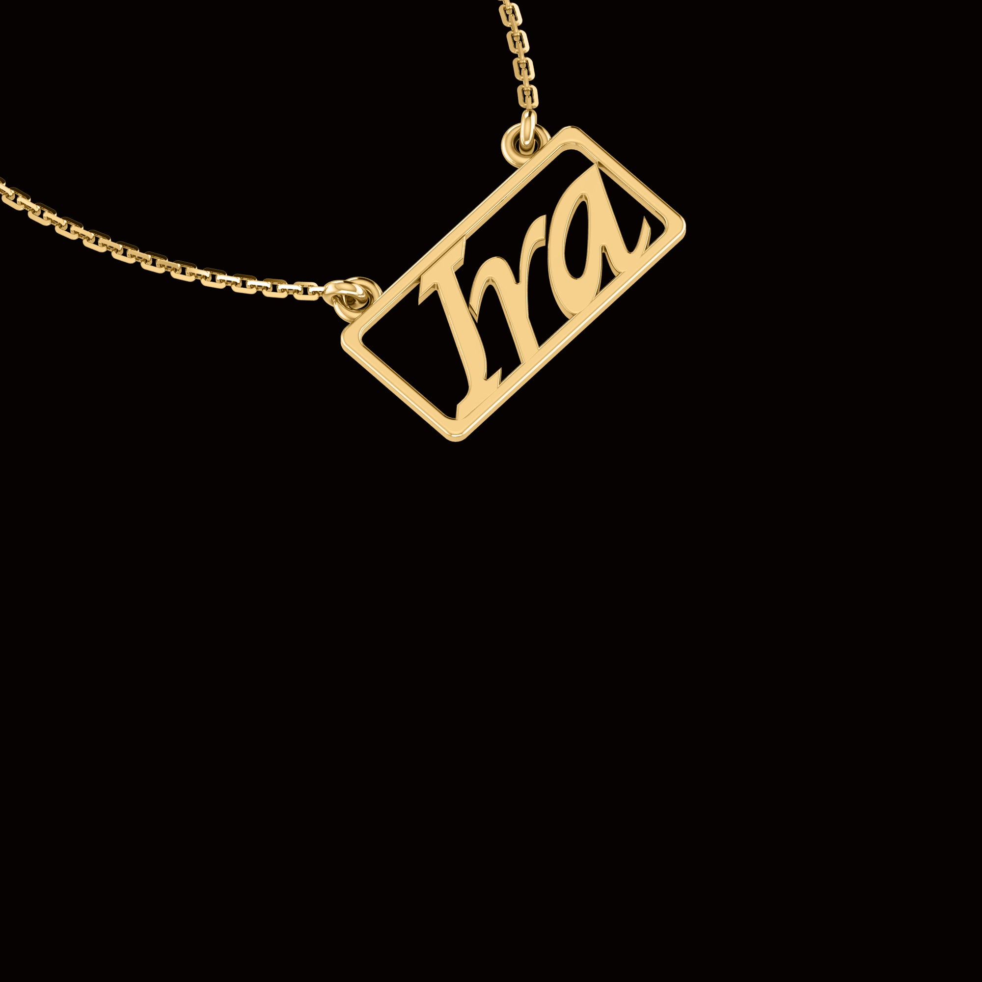 RKC-Anhänger mit individuellem Namen, 925er Sterlingsilber, 14 Karat Roségold vergoldet, Gewicht 3,70 GM, Höhe 11,50 mm