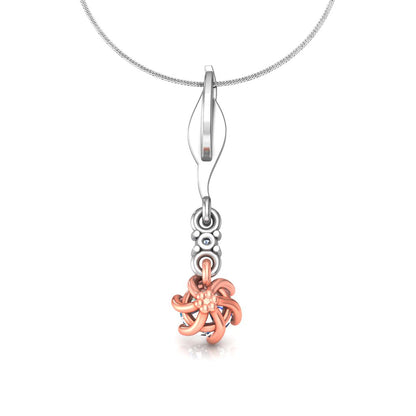 Ciondolo in moissanite da 0,27 ct con due pietre in argento con finitura in oro bianco RKC, regalo per lei, altezza 20,00 mm, peso 2,6 g