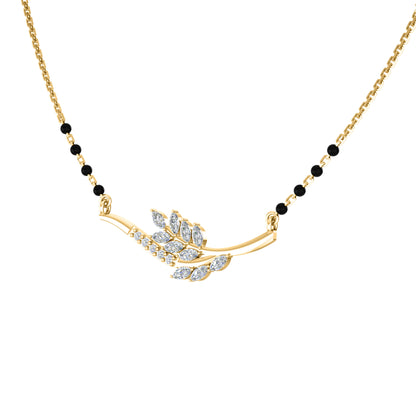 RKC 1 CT Moissanite Women Mangalsutra 925 Silver 14k Rose gold Plated Product Weight 3.80 GM Height 11.50 MM
