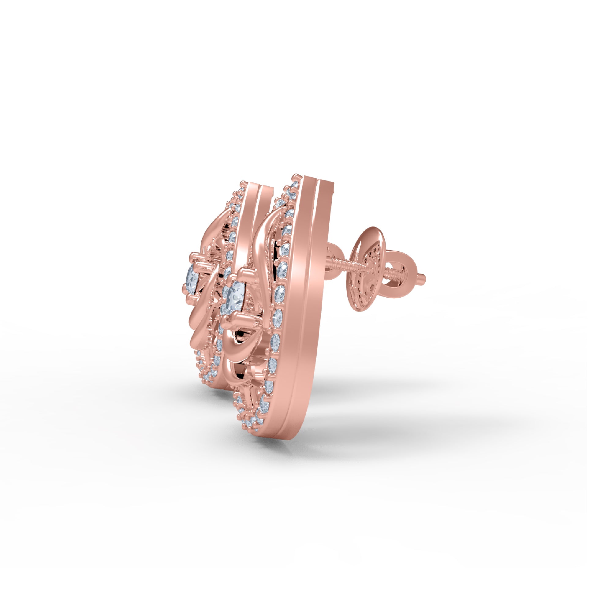 Orecchino da donna a forma di pera da donna in argento sterling RKC 925, giallo 14k, peso prodotto 2,60 GM, altezza pietra 12,80 mm