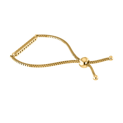 Bracciale regolabile Bolo da donna multiplo in argento sterling RKC 925 con peso di carati 0,2 CT, placcato in oro giallo 14 carati, peso del prodotto 2,80 GM