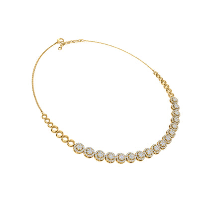 RKC 3,8 CT Moissanit Charming Halskette 925 Silber 14k Roségold vergoldet Produktgewicht 12,00 GM