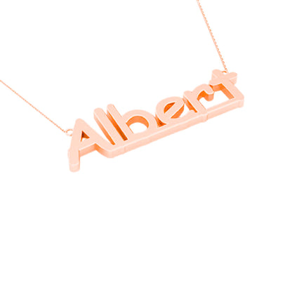 RKC Customize Initial Name Pendant Necklace 14k Yellow Gold Plated Weight 4.5 gm