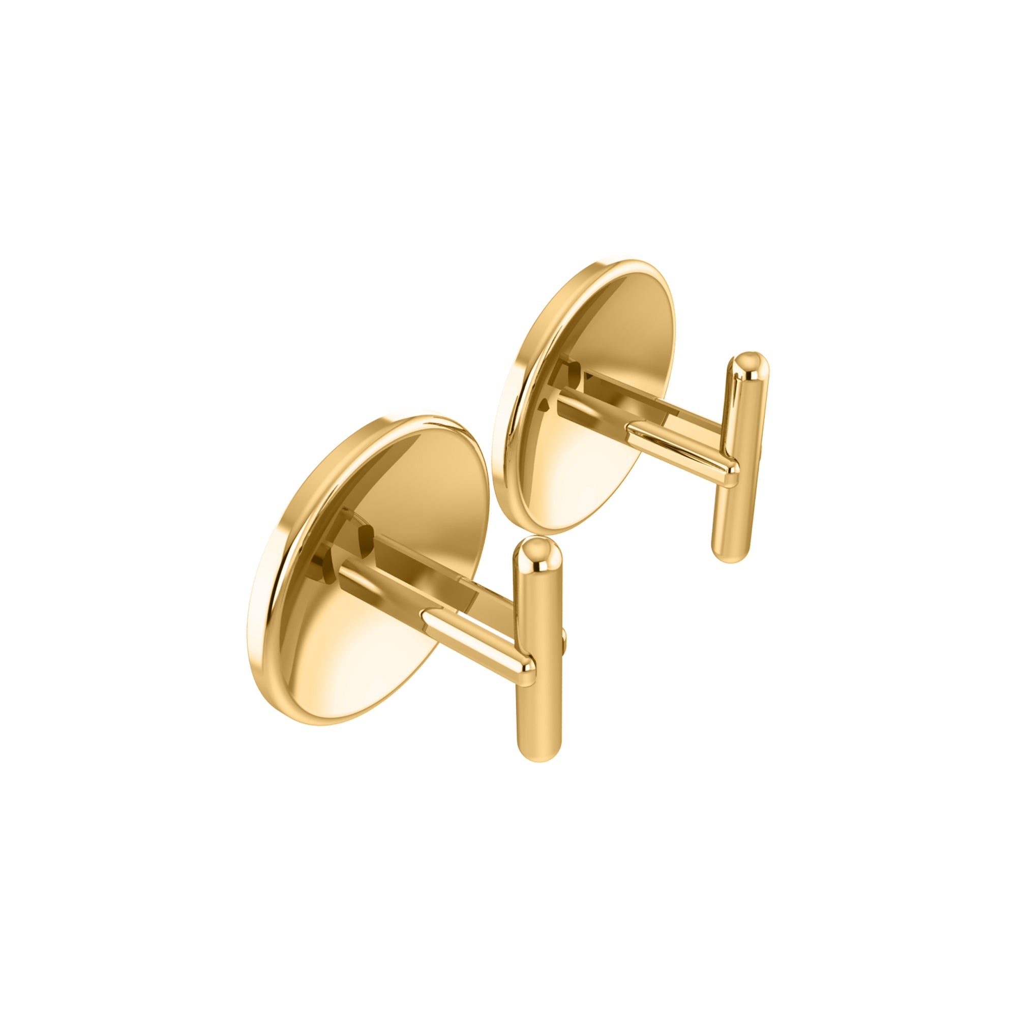 Gemelli e spilla in argento sterling RKC 925, placcato in oro giallo 14 carati, peso del prodotto: 3,20 g.