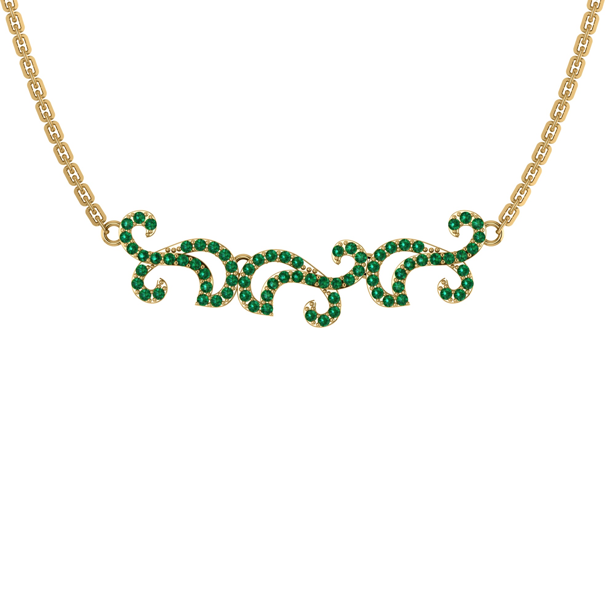 Collana affascinante con moissanite RKC 1.1 CT Argento 925 placcato oro rosa 14k Peso del prodotto 5,50 GM Altezza 11,00 MM