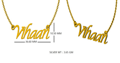 RKC-Anhänger mit individuellem Namen, 925er Sterlingsilber, 14 Karat Roségold vergoldet, Gewicht 3,65 GM, Höhe 10,50 mm