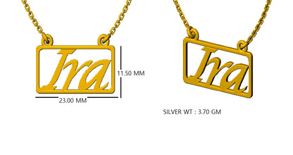 RKC-Anhänger mit individuellem Namen, 925er Sterlingsilber, 14 Karat Roségold vergoldet, Gewicht 3,70 GM, Höhe 11,50 mm