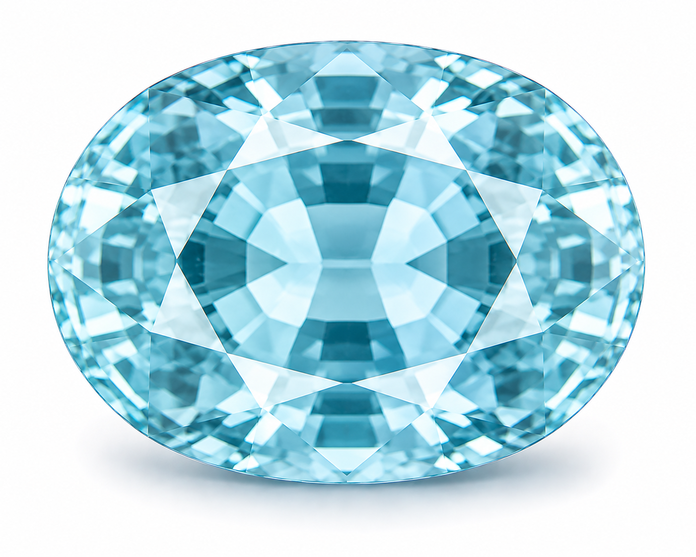 Oval Cut Aquamarine Gemstone Lot 4 Pcs
