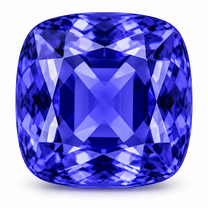 Tanzanite Gemstone, 6mm Cushion Cut, 4 Pcs