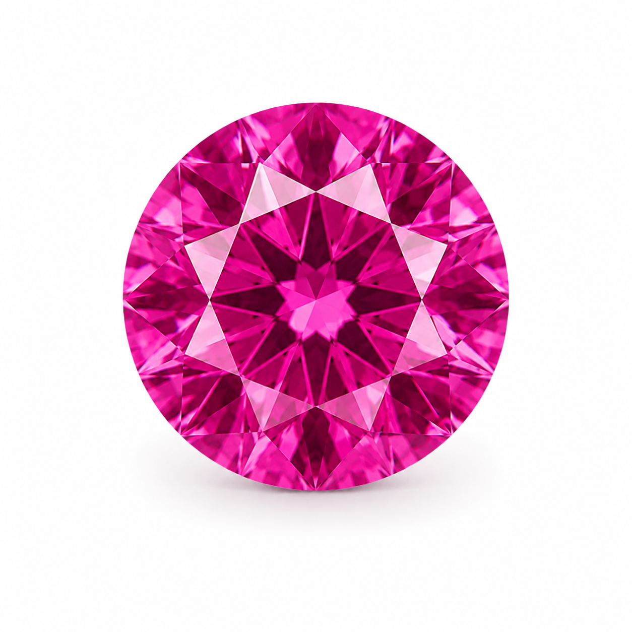 Pink Ruby Round Faceted Gemstone Brilliant Ruby Gem 5Pcs