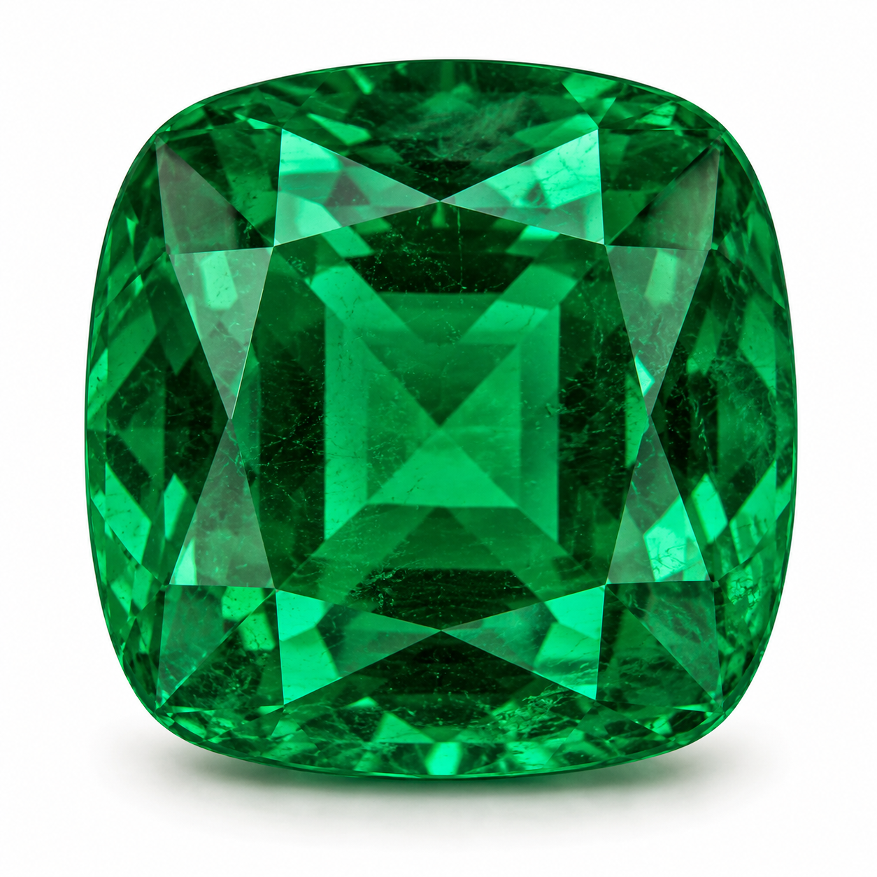 Emerald Gemstone, Cushion Cut (4MM-11MM)