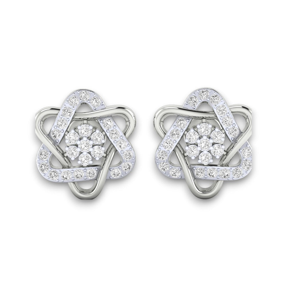 RKC Damen-Ohrring aus 925er-Sterlingsilber, gedreht, 14 Karat Gelb, über 5,20 g, Höhe 16,50 mm