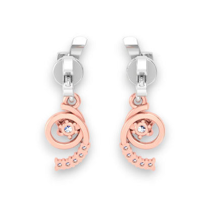RKC 925 Sterling Infinity zweifarbiger Tropfen-Ohrhänger, 1,60 GM, Höhe 19,20 mm