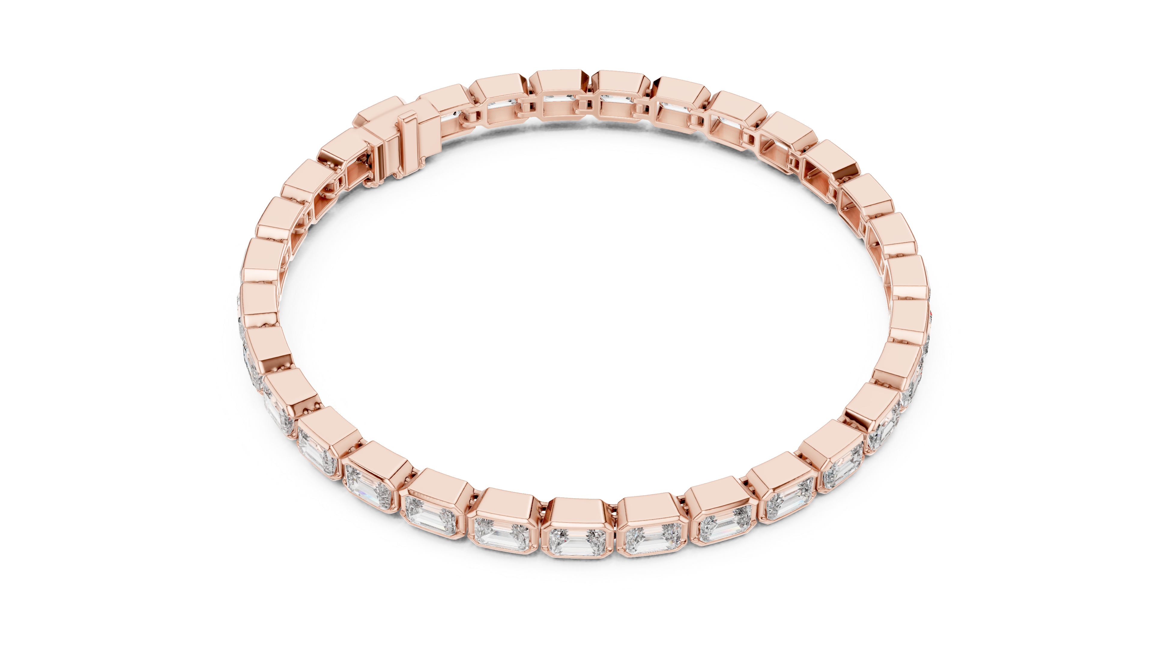 RKC Damen-Armband aus 925er-Sterlingsilber mit 0,39 Karat Moissanit, 14 Karat Gelbgold vergoldet, Gewicht 11,50 g