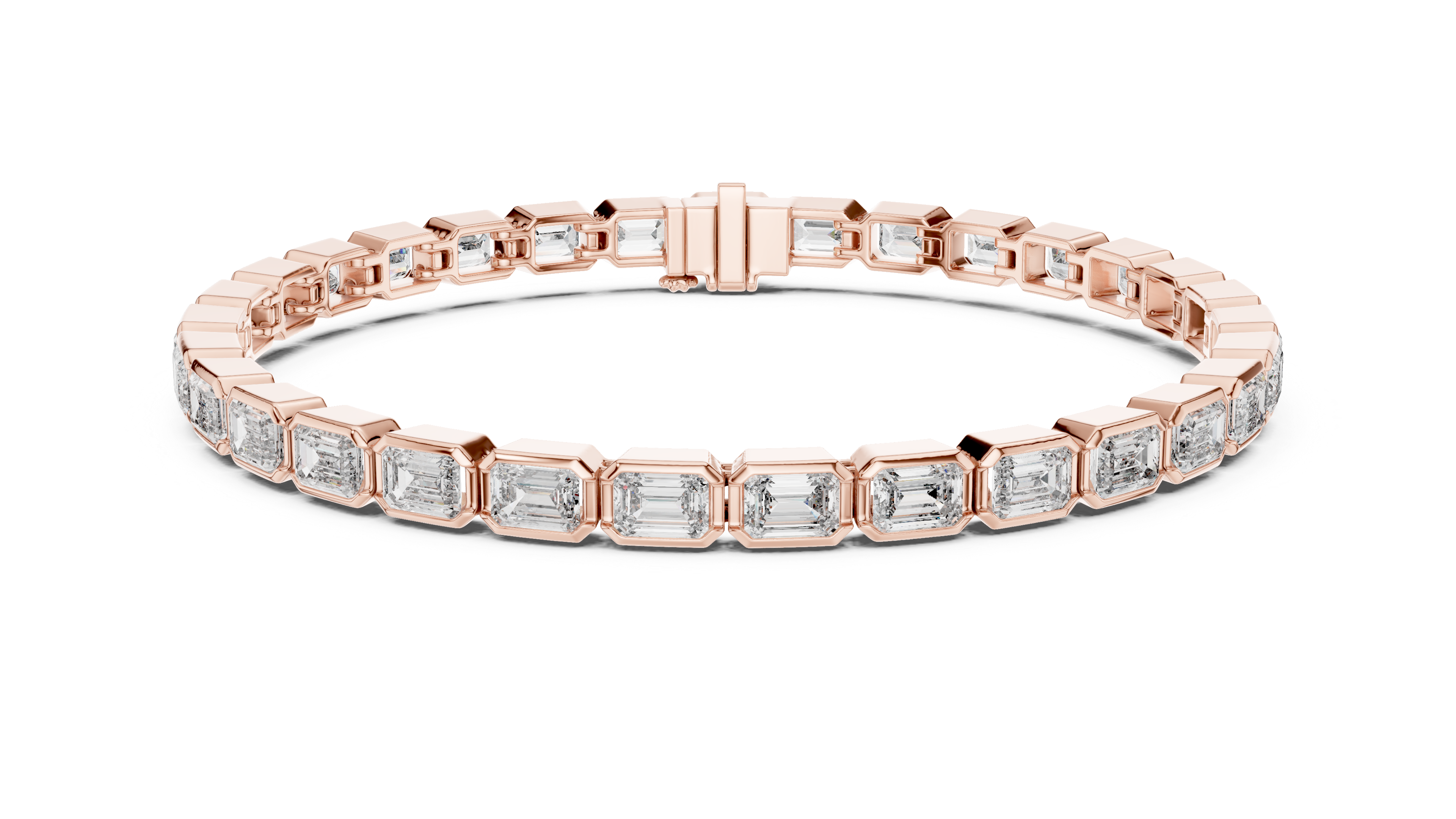 RKC Damen-Armband aus 925er-Sterlingsilber mit 0,39 Karat Moissanit, 14 Karat Gelbgold vergoldet, Gewicht 11,50 g