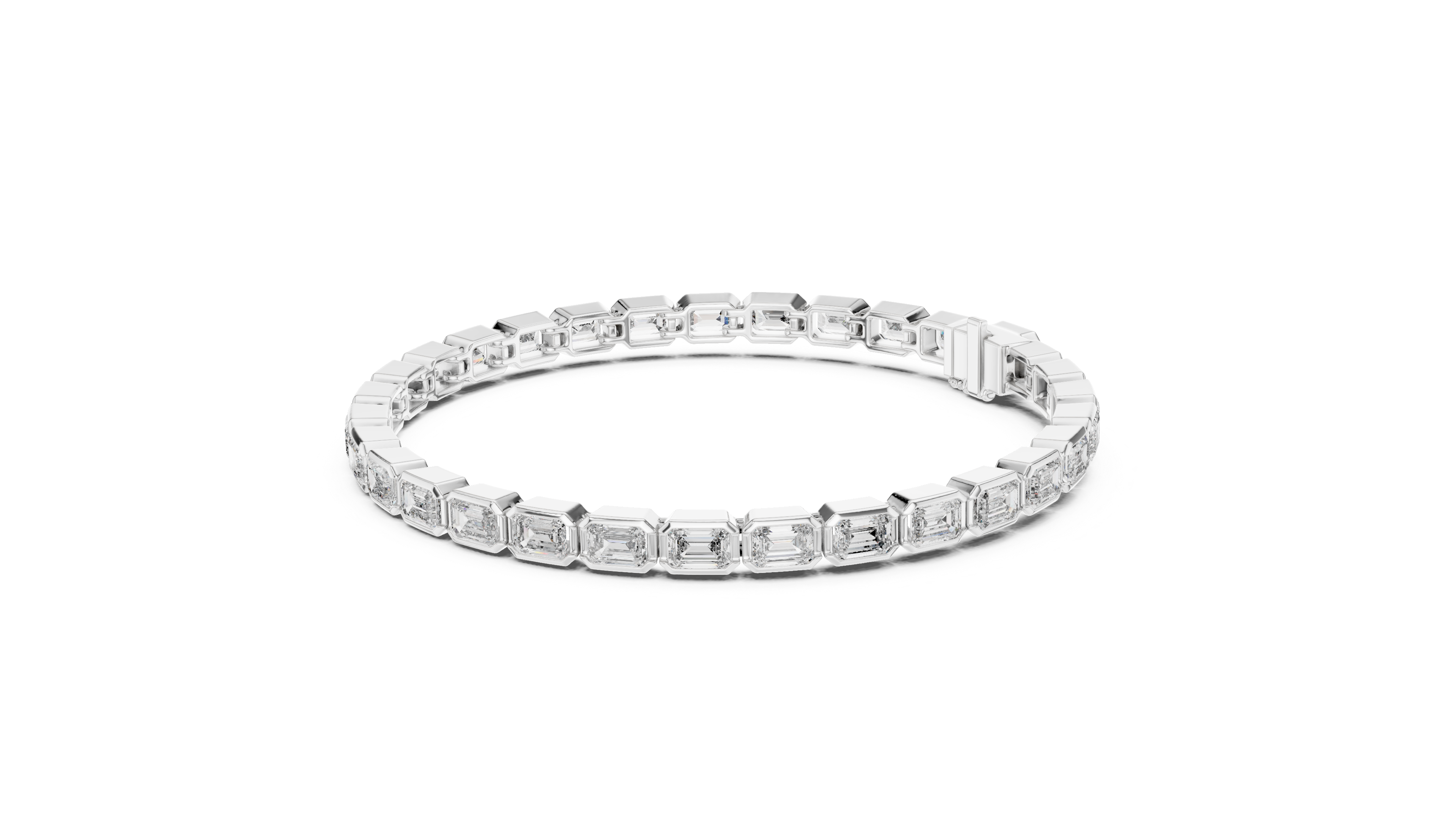RKC Damen-Armband aus 925er-Sterlingsilber mit 0,39 Karat Moissanit, 14 Karat Gelbgold vergoldet, Gewicht 11,50 g