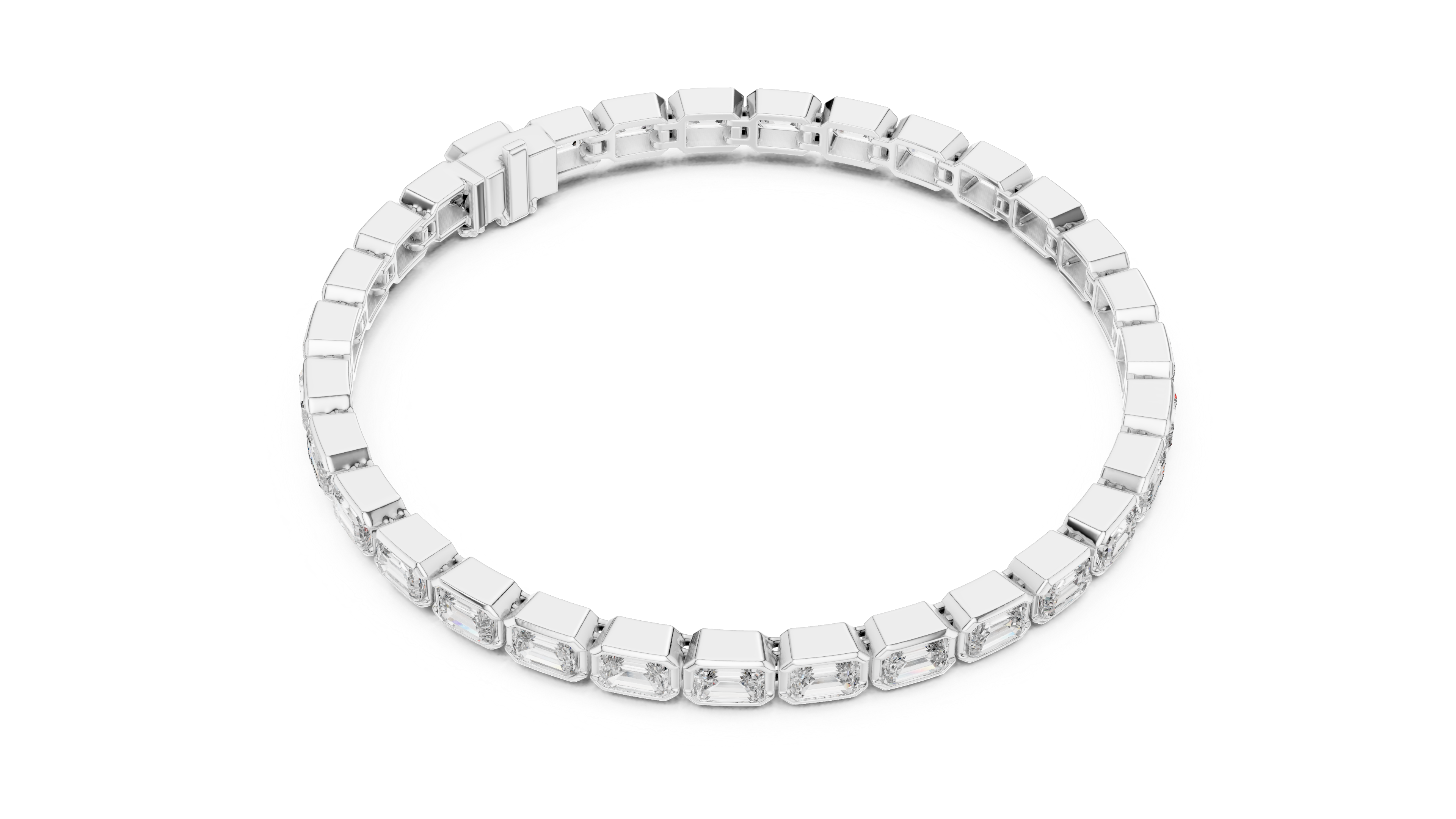 RKC Damen-Armband aus 925er-Sterlingsilber mit 0,39 Karat Moissanit, 14 Karat Gelbgold vergoldet, Gewicht 11,50 g