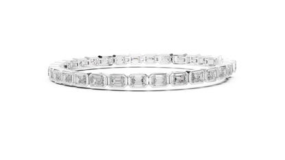 RKC Damen-Armband aus 925er-Sterlingsilber mit 0,39 Karat Moissanit, 14 Karat Gelbgold vergoldet, Gewicht 11,50 g