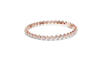 RKC – bracelet en argent Sterling 925 pour femmes, 0,39 ct, Moissanite, plaqué or jaune 14 carats, poids 11,50 g