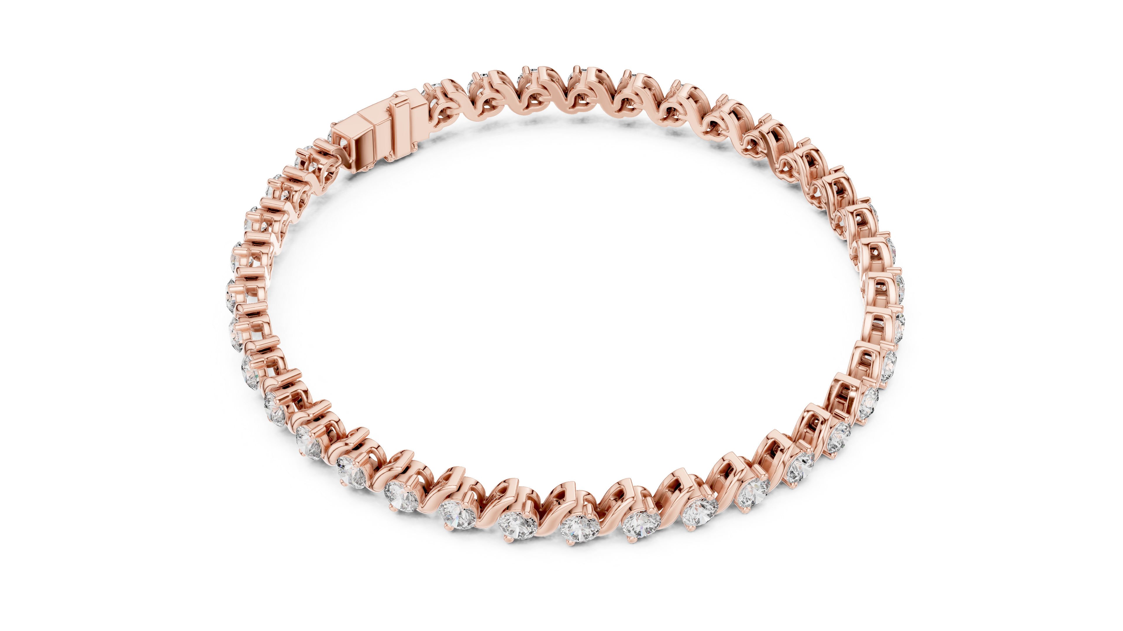 RKC – bracelet en argent Sterling 925 pour femmes, 0,39 ct, Moissanite, plaqué or jaune 14 carats, poids 11,50 g