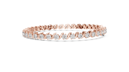 RKC – bracelet en argent Sterling 925 pour femmes, 0,39 ct, Moissanite, plaqué or jaune 14 carats, poids 11,50 g