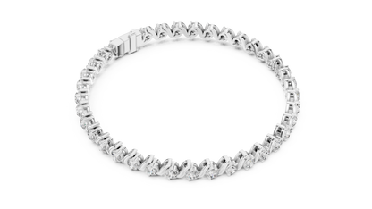 RKC – bracelet en argent Sterling 925 pour femmes, 0,39 ct, Moissanite, plaqué or jaune 14 carats, poids 11,50 g